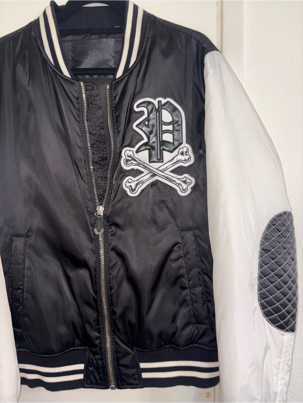 Philipp Plein Skull Patch Bomber Jacket Size XL